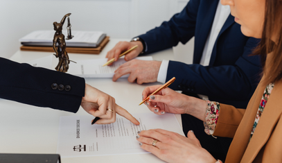 couple getting divorced and separating their finances and debt